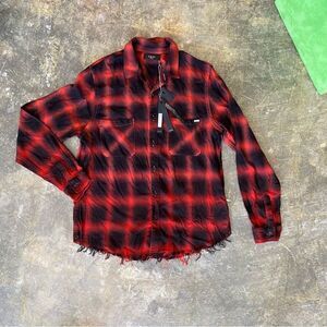 NWT Amiri Core Shadow Plaid Button Up